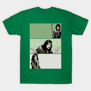 Loki Comic Panels T-Shirt